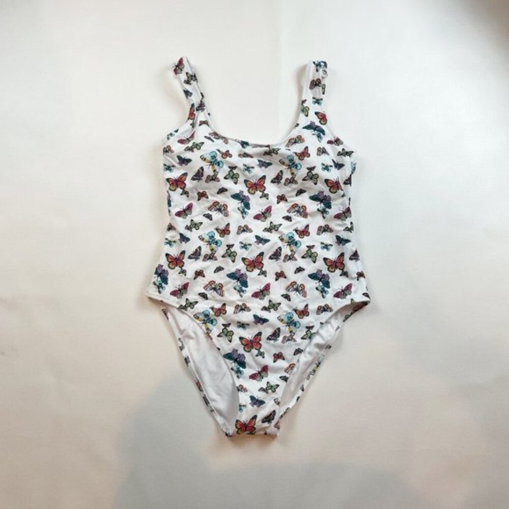 NWOT Victoria's Secret PINK Swimsuit XL One Piece Butterflies B1301